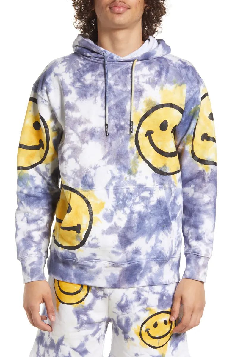 MARKET Men's Smiley Sun Tie Dye Cotton Hoodie | Nordstrom | Nordstrom