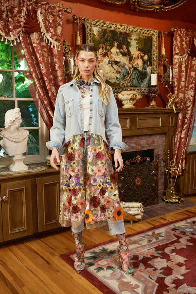 Sia Denim Maxi Shirt | Aratta LLC