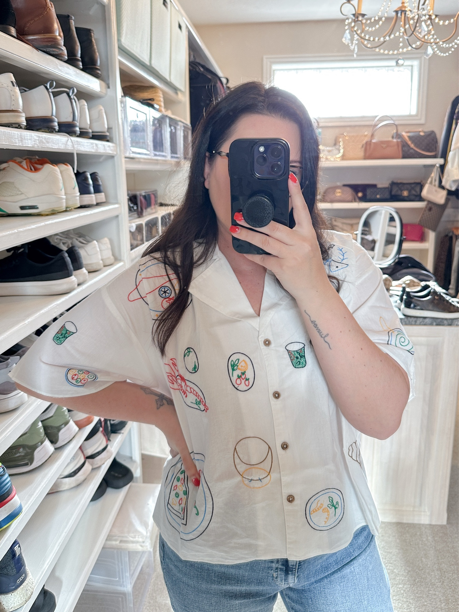 I love love this picnic shirt for summer! There are matching shorts too but they were super short and see through on me. Cute for a cover up or something though! 

#LTKMidsize #LTKStyleTip #LTKSeasonal