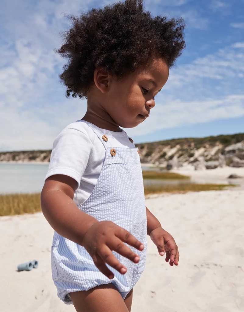 Blue Stripe Bubble Romper & Top Set | The White Company (UK)