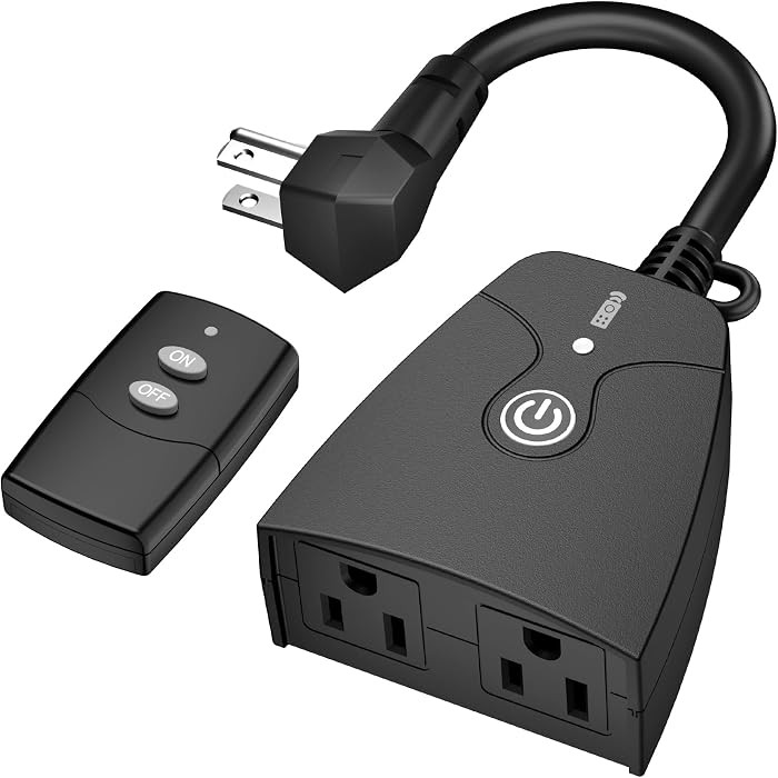 HBN Outdoor Wireless Remote Control Outlet Plug,Weatherproof Heavy Duty Power Strip,Indoor Electr... | Amazon (US)