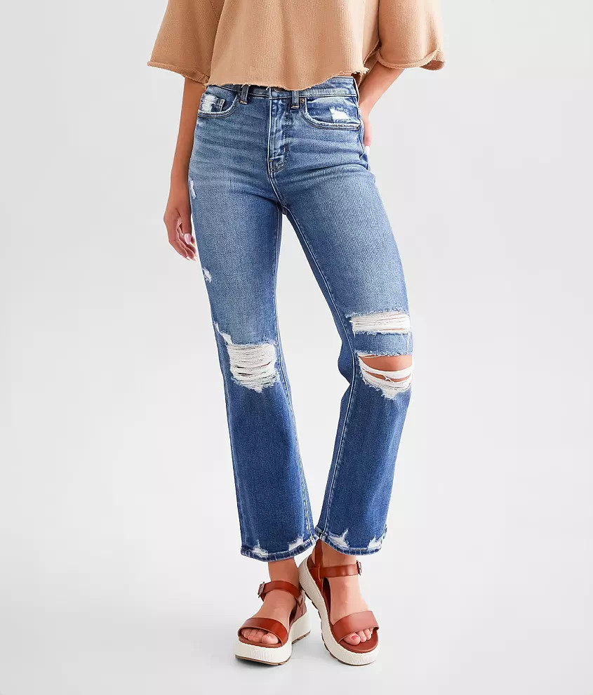 Billie Cropped Straight Stretch Jean | Buckle