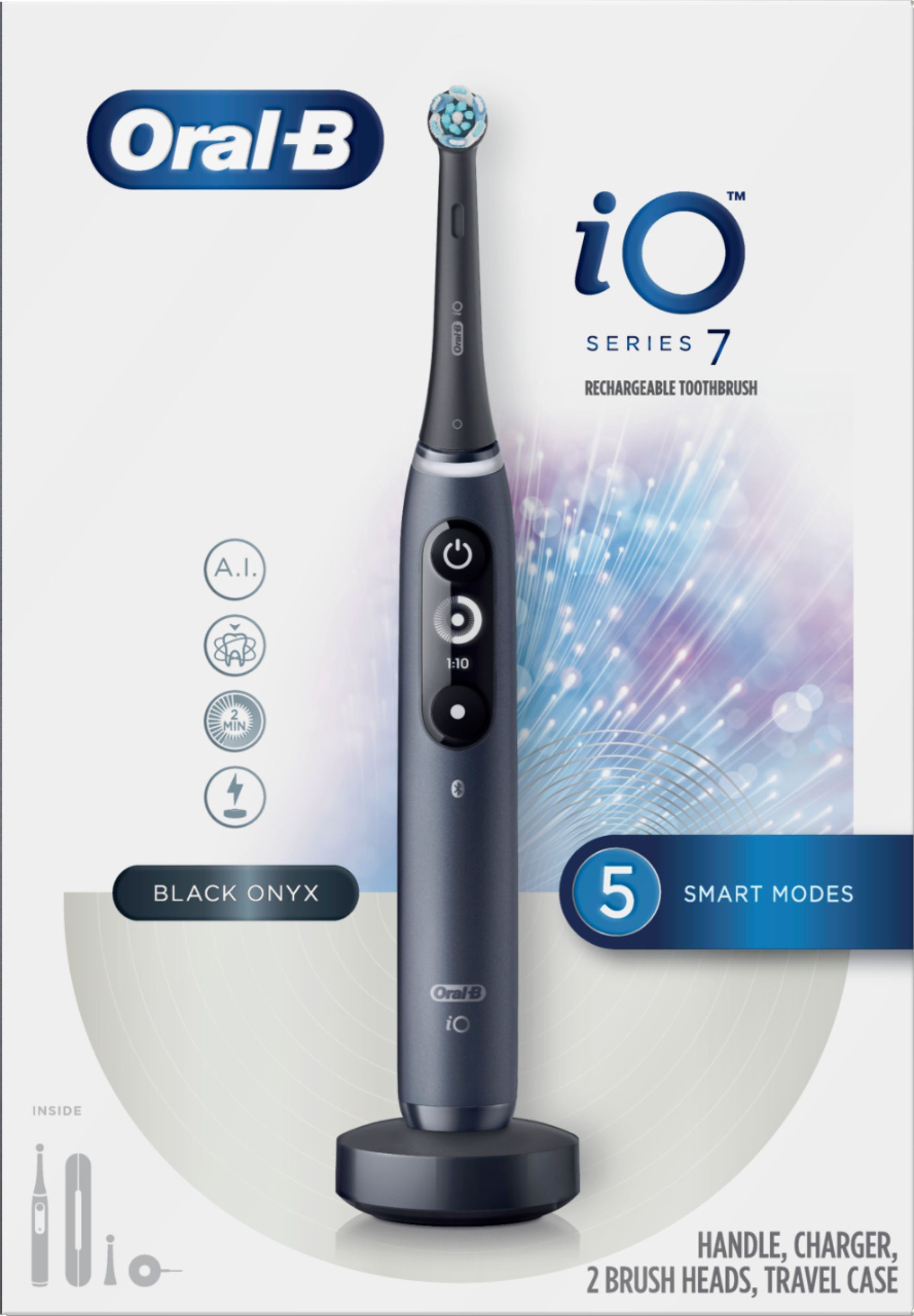 Oral-B iO Series 7 Connected Rechargeable Electric Toothbrush Onyx Black IO7 M7.2B2.2B BK - Best ... | Best Buy U.S.