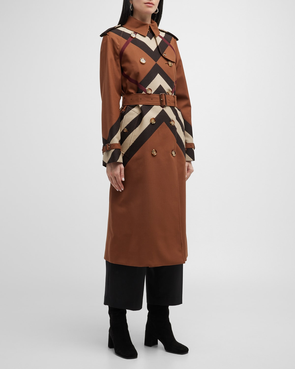 Waterloo Check Trench Coat | Neiman Marcus