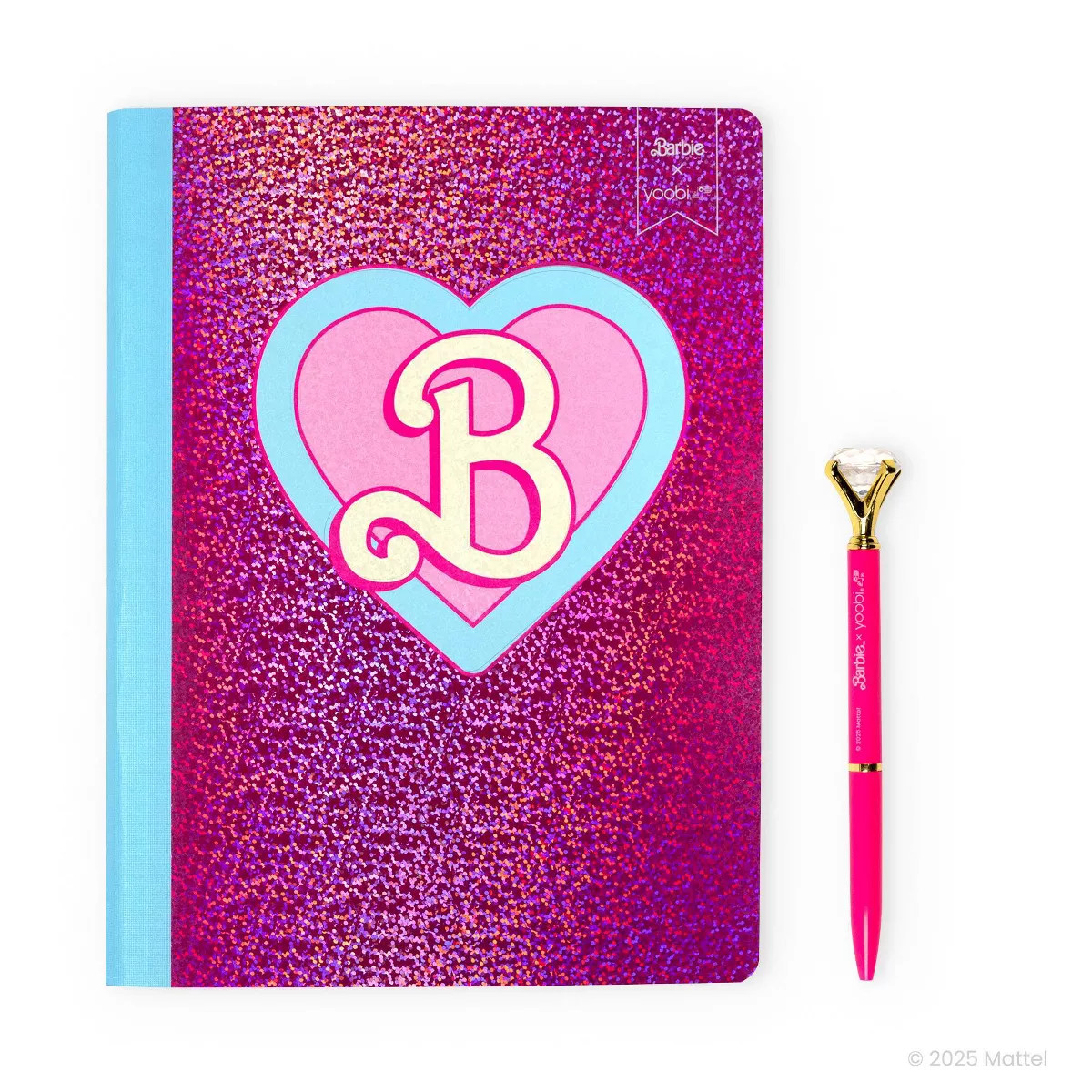 Yoobi Composition Book 7.5"x9.75" Wide Ruled with Pen Barbie Logo | Target