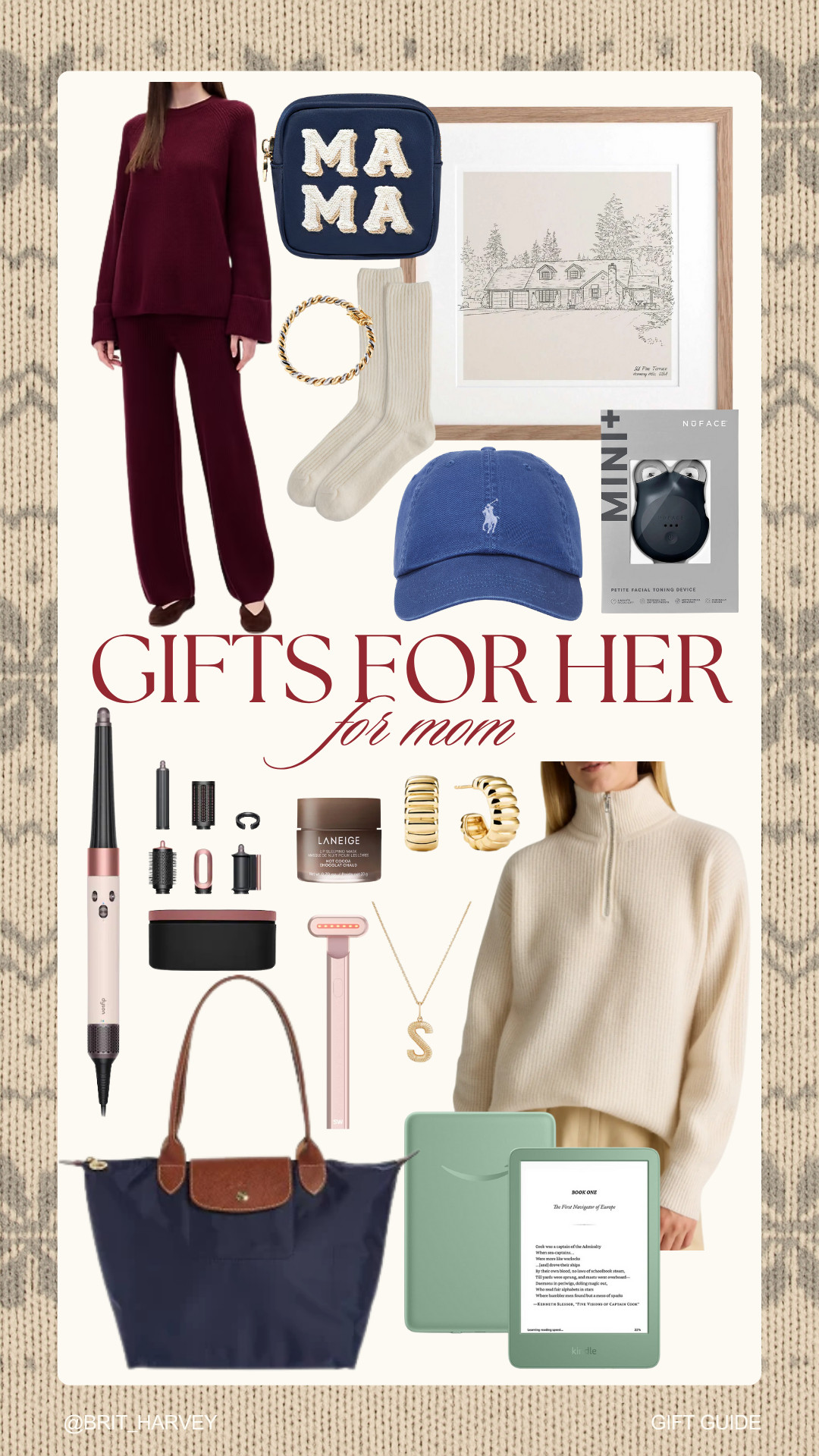 Holiday Gift Guide 🎁 | For Mom. A blend of cozy, practical, and special -   super soft knits, self-care upgrades, and chic accessories. Love the custom drawn house portrait, would make such a sentimental gift. Thoughtful picks for new moms, seasoned moms, and mom-friends alike. ✨ 

#HolidayGiftGuide #GiftsForMom #GiftsForHer #MomGiftIdeas #CustomGifts #MeaningfulGifts #CozyGifts #LTKHoliday #LTKGiftGuide #HolidayShopping #GiftsSheWillLove #MomLifeStyle #PersonalizedGifts 

 