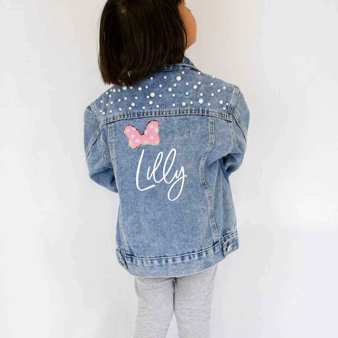 Custom Name Denim Jacket Personalized Name Kid's Jean - Etsy | Etsy (US)
