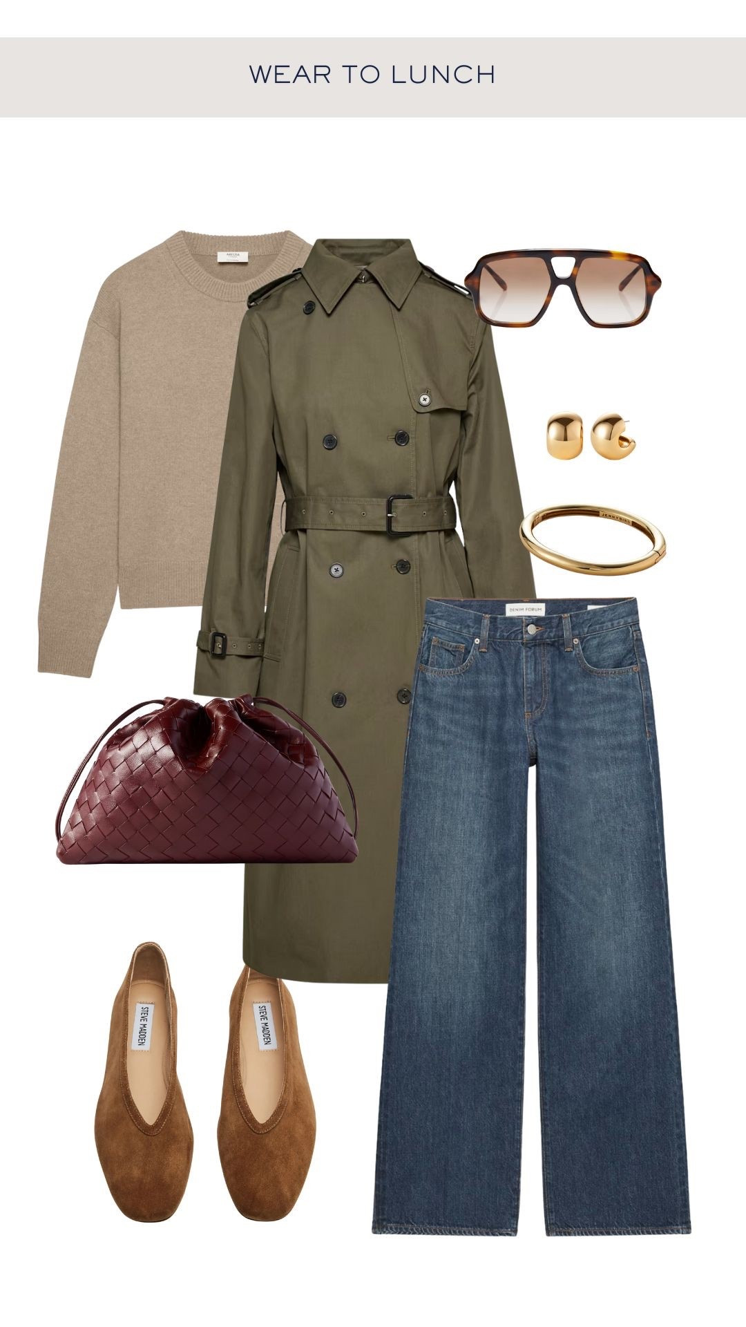 Classic and timeless fall outfit idea ✨

Jeans, trench coat, cashmere, bottega veneta, suede flats, ballet flats, gold jewelry, aritzia jacket, fall outfit inspo, clutch, gold bangle, trending outfit 

#LTKsale #LTKworkwear #LTKstyletip