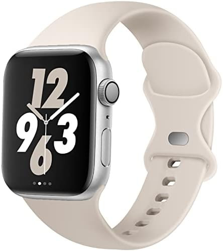 Acrbiutu Bands Compatible with Apple Watch 38mm 40mm 41mm 42mm 44mm 45mm, Replacement Soft Silicone  | Amazon (US)