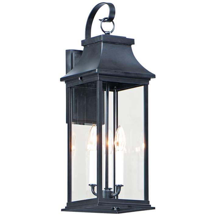 Maxim Vicksburg 24" High Black 3-Light Outdoor Wall Light - #88H02 | Lamps Plus | Lamps Plus