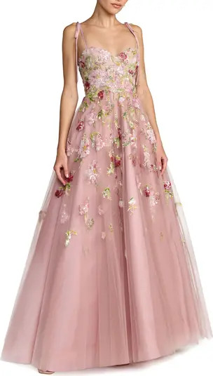 Mac Duggal Floral Embellished Tulle Ballgown | Nordstrom | Nordstrom