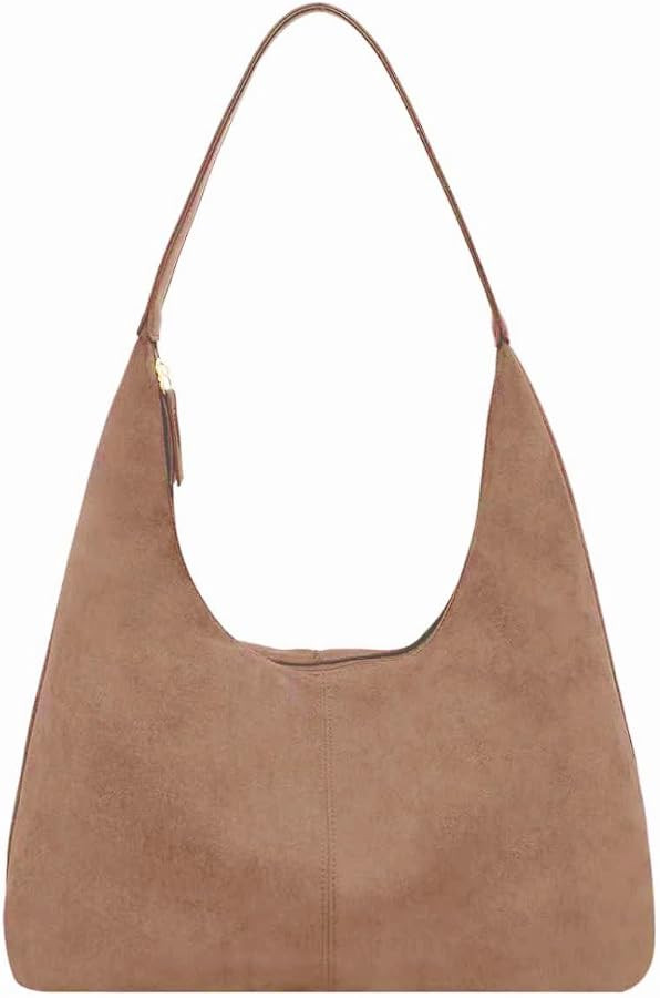 Women\u2019s Trendy Suede Tote Bag Shoulder Bags For Women Fall Underarm Bag Winter Hobo Bag Work... | Amazon (US)