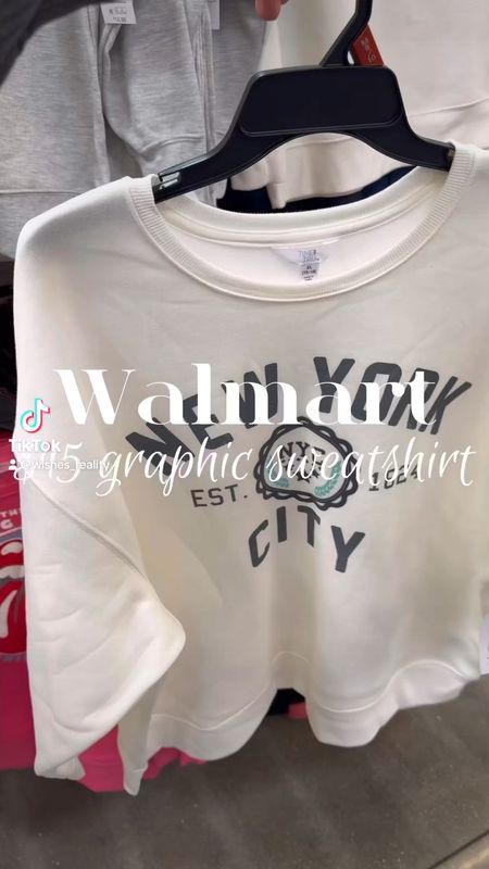 Walmart graphic sweatshirts on clearance! I have a medium and they fit oversized .

#LTKVideo #LTKstyletip #LTKsalealert