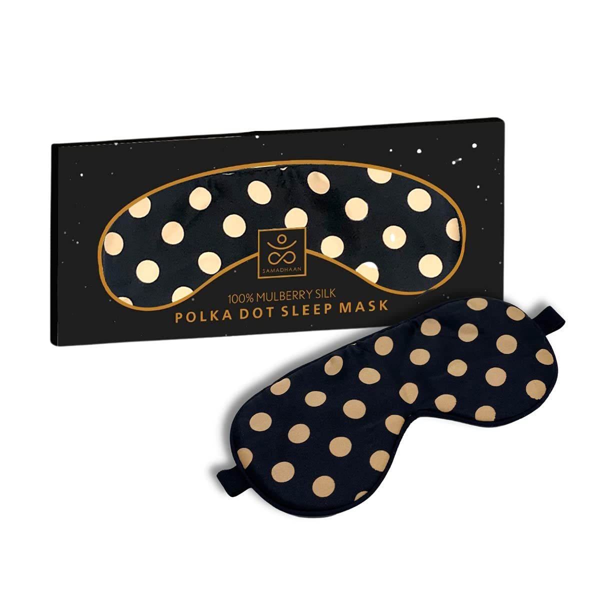 Samadhaan 1 Pack Polka Dot Silk Sleep Eye Mask for Men Women, Comfortable & Super Smooth Soft Eye... | Amazon (CA)