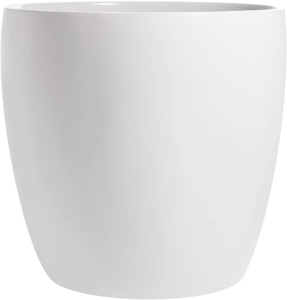 Napa Round Cylinder Fiberglass Planter, White, 18 Inch | Amazon (US)