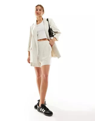 ASOS DESIGN Mix & Match Tailored co-ord with linen in stripe | ASOS (Global)