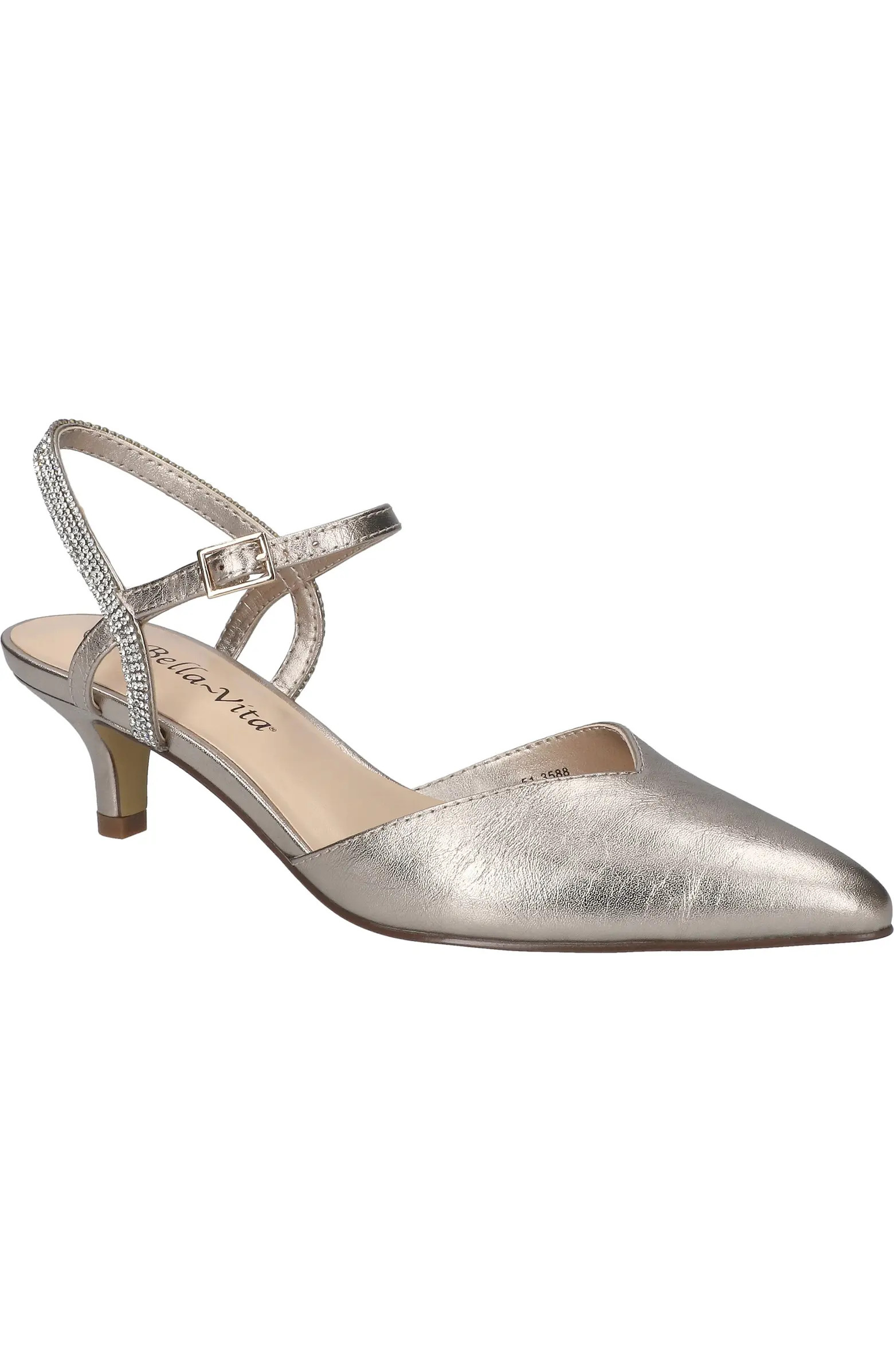 Katriana Crystal Strap Kitten Heel Pump (Women) | Nordstrom