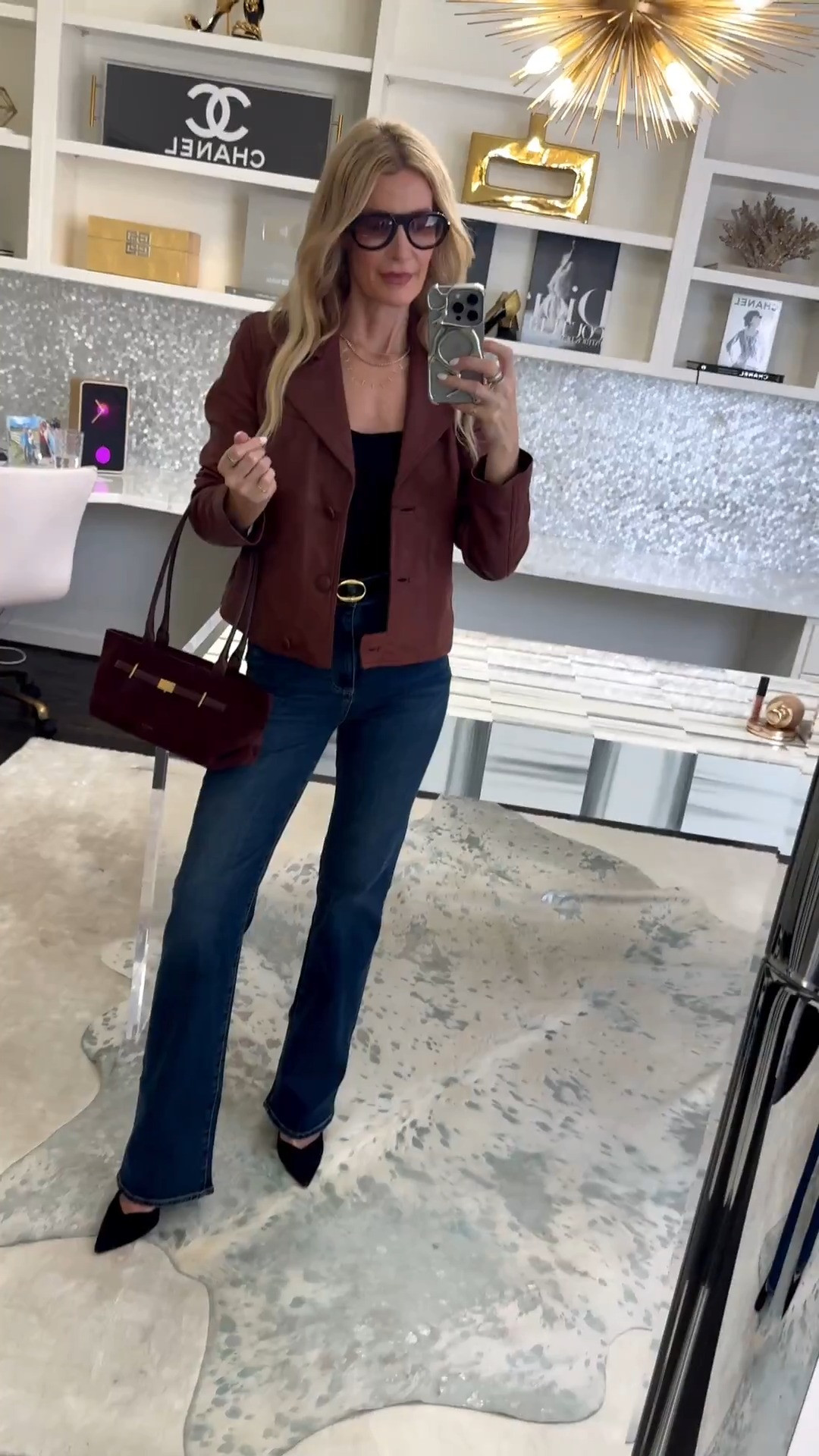 This NSALE leather blazer is the perfect third layer to make classic jeans feel instantly chic and fall-ready. The rich leather adds just the right amount of edge while still looking polished and elevated. I’m wearing an XS in the blazer and a size 24 in the jeans. #NSale #LTKStyleTip #LeatherBlazer #FallOutfit

 

#LTKOver40