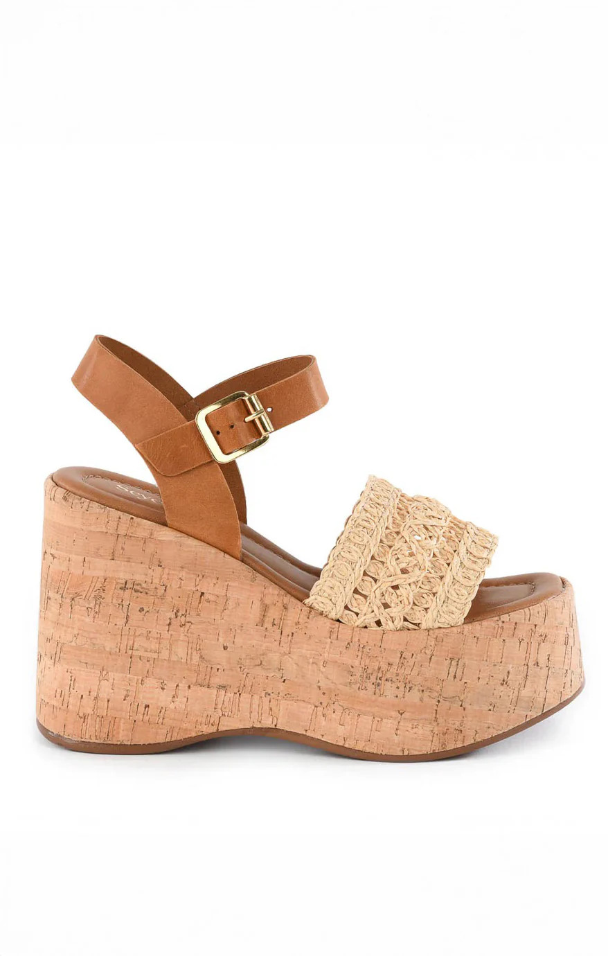 Seychelles Willow Heel ~ Natural Raffia/Tan Leather | Show Me Your Mumu