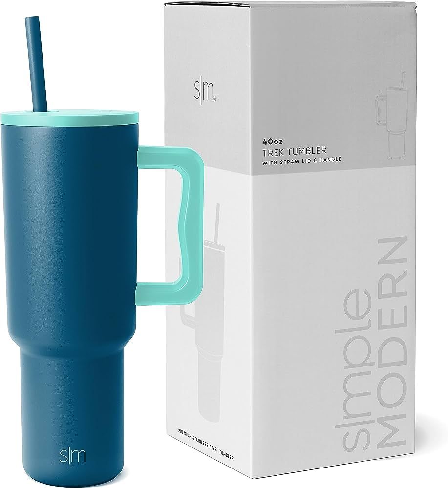 Simple Modern 40 oz Tumbler with Handle and Straw Lid | Insulated Reusable Stainless Steel Water ... | Amazon (US)