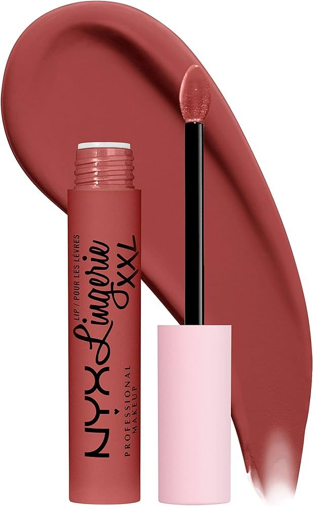 NYX PROFESSIONAL MAKEUP Lip Lingerie XXL Matte Liquid Lipstick - Warm Up (Red Rose) | Amazon (US)