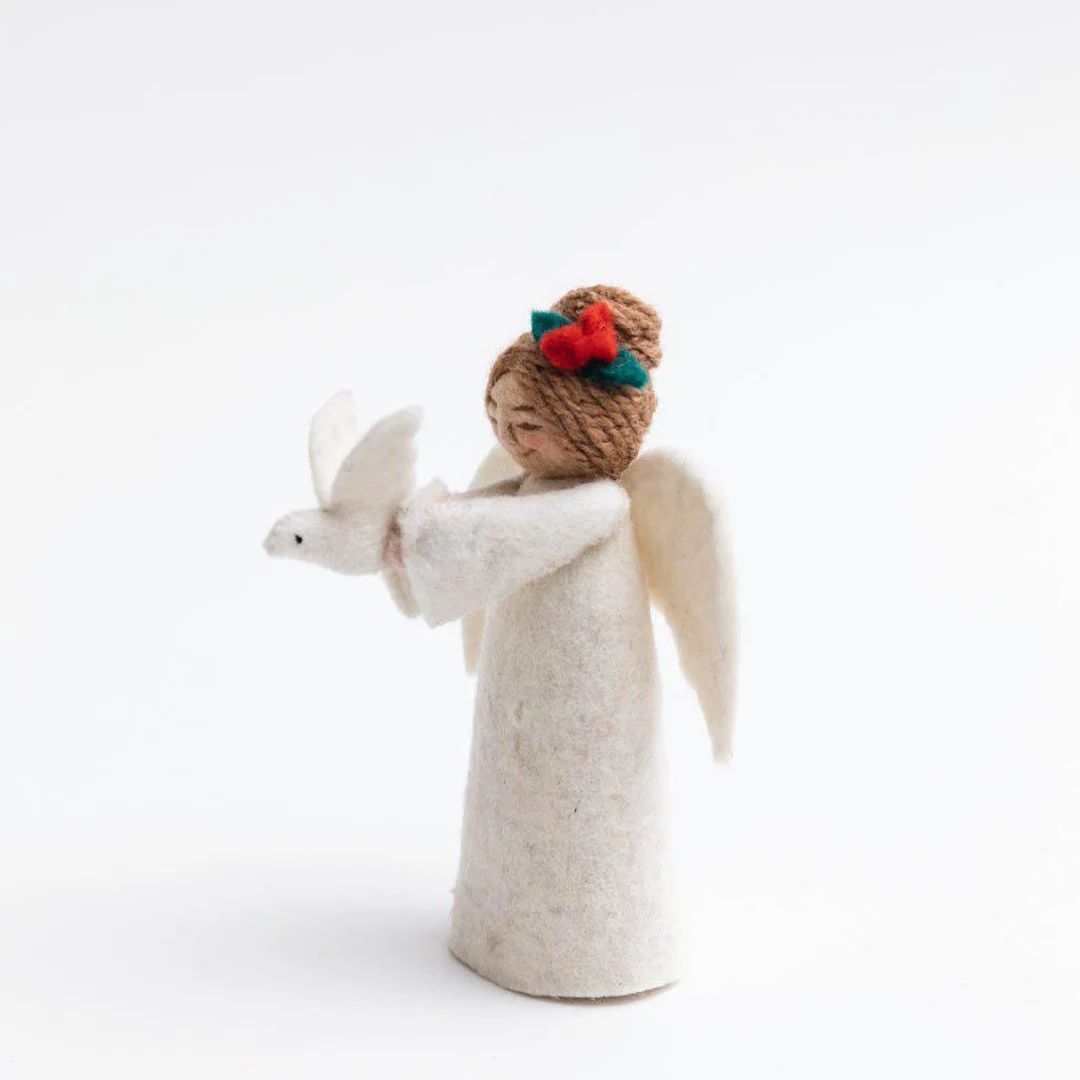 Gift of Peace Angel Light Hand Felted White Celestial - Etsy | Etsy (US)