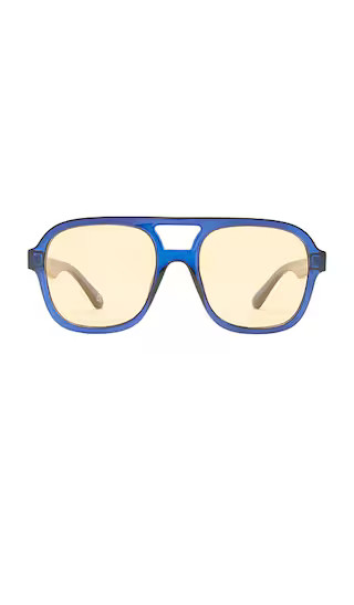Whirlpool Sunglasses in Navy & Golden Tint | Revolve Clothing (Global)