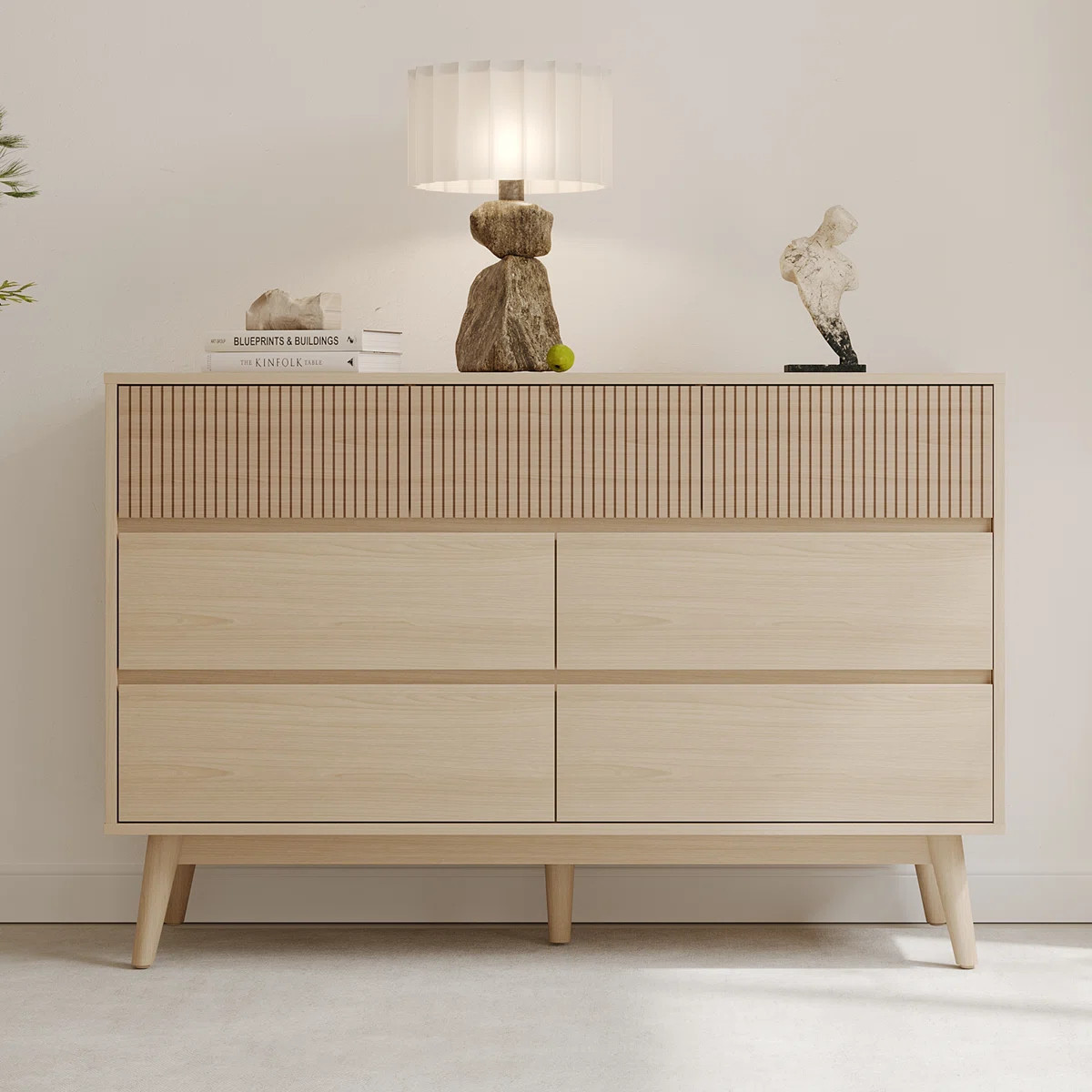 Natural Wood Color 7-Drawer Dresser for Bedroom, Chest of Drawers with Storage, Wooden TV Stand f... | Wayfair North America