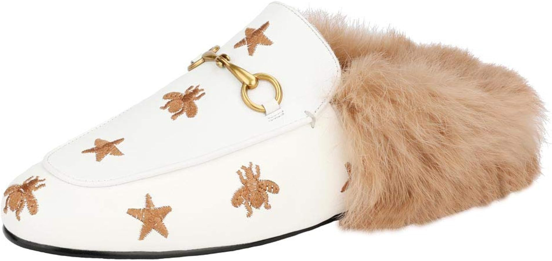 Arqa Fur Mules for Women Comfortable Leather Buckle Mule Flats Furry Padded Backless Loafers Casu... | Amazon (US)