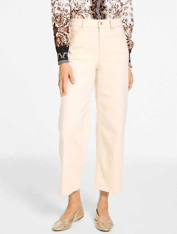 Wide Crop High Waist Jeans | Talbots