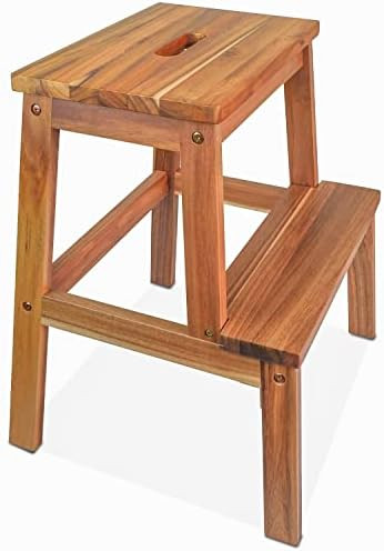 BEEFURNI 2 Step Stool Wood, Wooden Step Stools for Adults & Kids 350 lbs, Toddler Step Stool Kitc... | Amazon (US)