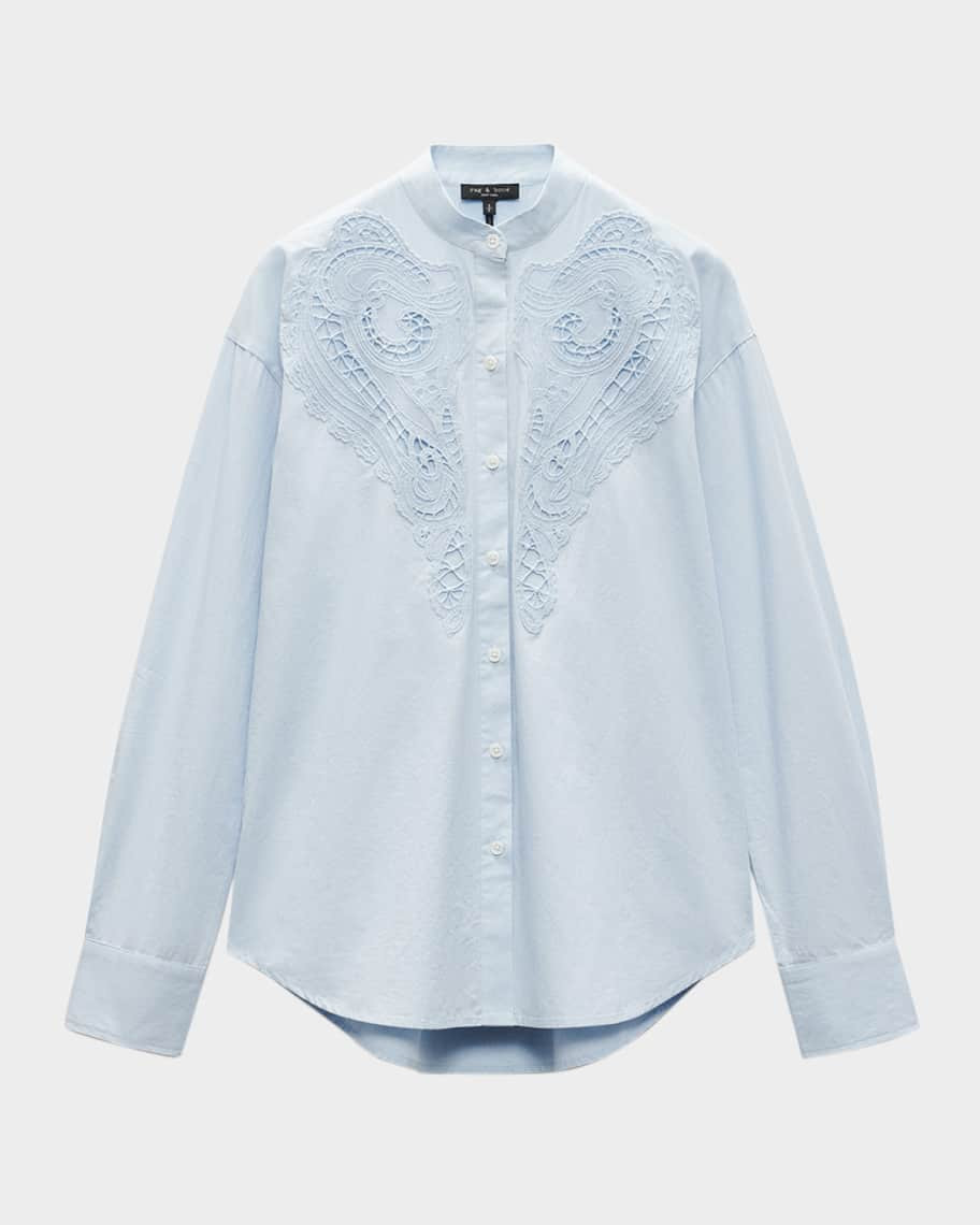 Ainsley Long-Sleeve Embroidered Shirt | Neiman Marcus