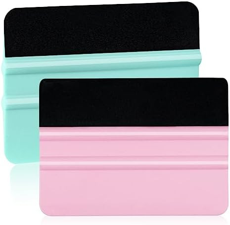 WRAPXPERT Vinyl Squeegee Tool,2 Pack Squeegees for Vinyls Pink and Teal,Felt Squeegee Vinyls Scra... | Amazon (US)