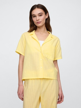 Eyelet PJ Shirt | Gap Factory