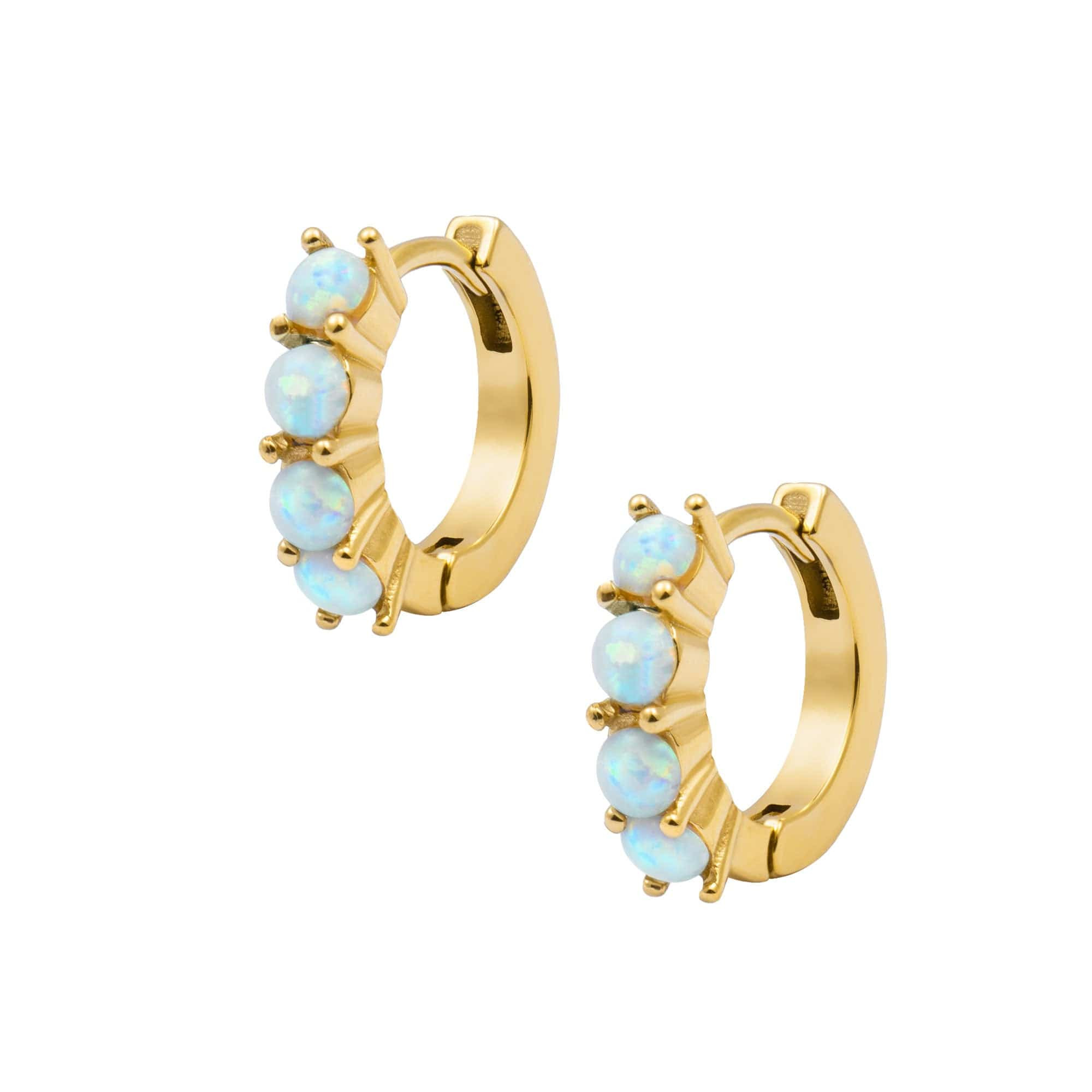 Tia Opal Hoop Earrings | Bohomoon UK