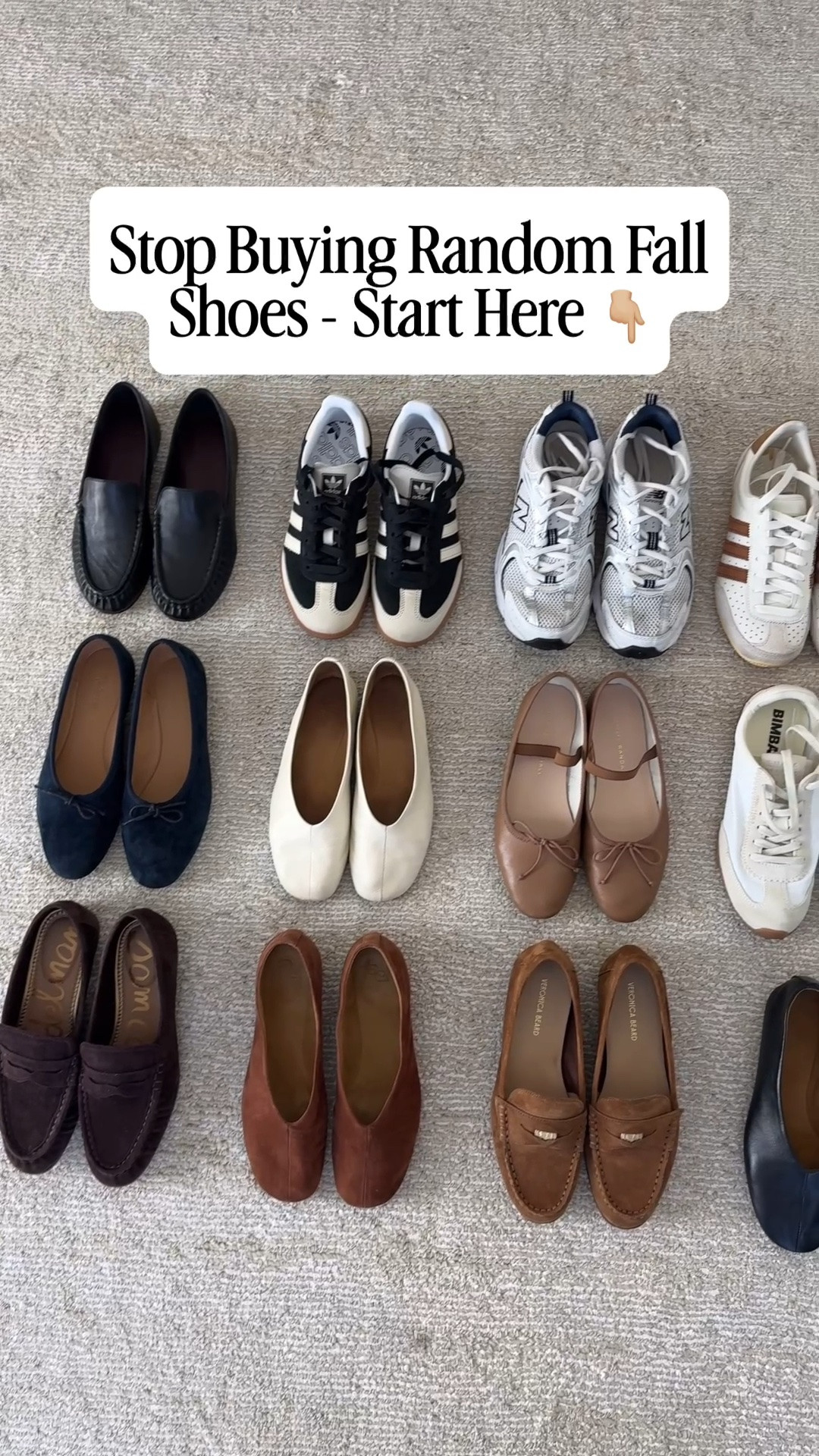 My early Fall shoe lineup. No new out of the box silhouettes. Simple basics that I’ll wear again next year. 

Vince black loafers 5
Madewell suede ballet flats 5.5 - old
Sam Edelman brown loafers 5
Adidas Samba size 5
Reformation cream flats 5
Reformation Cognac suede flats 5. Run a half size small
New Balance 530’s 5.5
Loeffler Randall Leonie flats 5.5
Veronica Beard loafers 5.5
Adidas Japans 5
Bimba Y Lola sneaker s5. Run big
Reformation black flats 5
Varley sneakers 6 - run roomy
Adidas Japan Lux 5
Madewell suede flats 5 - old.

#LTKmomlife #LTKPetite #LTKOver40