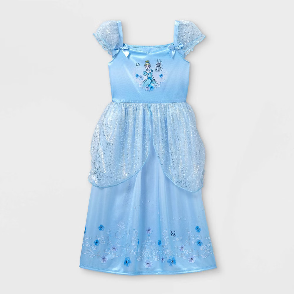 Girls' Disney Princess Cinderella NightGown - Blue M | Target