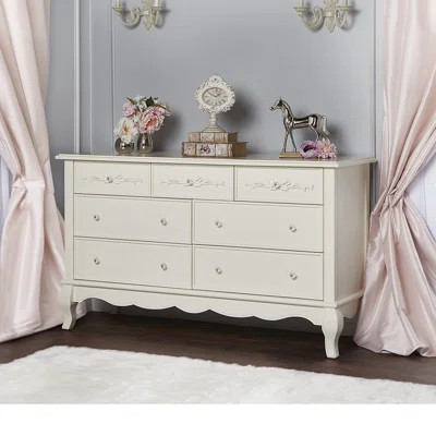 Aurora 7 Drawer Dresser Evolur Color: Ivory Lace | Wayfair North America