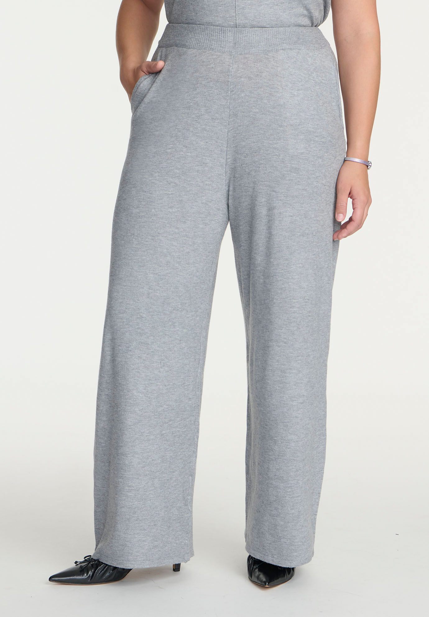 Knit Wide Leg Sweater Pant | Eloquii