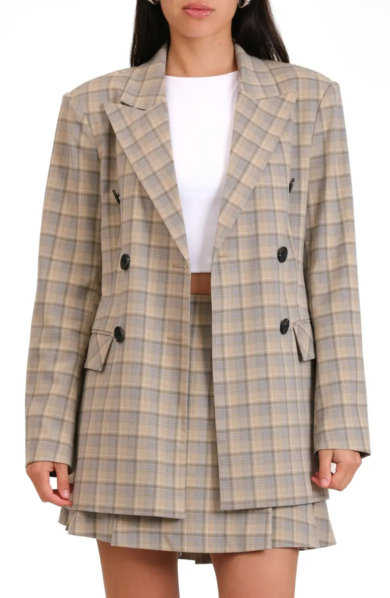 Plaid Double Breasted Blazer | Nordstrom