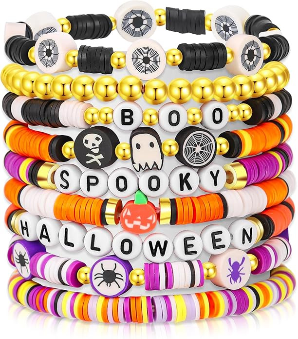 LUYI 32 Pcs Preppy Jewelry Bracelets for Women Clay Bead Colorful Surfer Heishi Bracelet Set Stac... | Amazon (US)