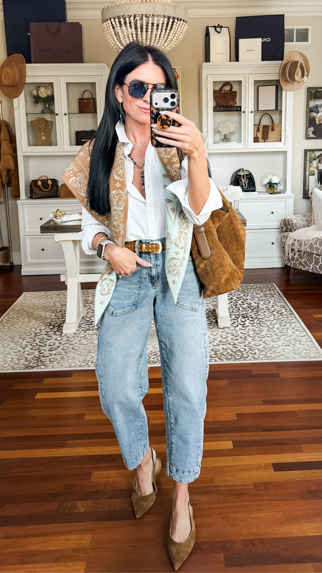 Loving how this look turned out 👏🏼👏🏼wearing a 2 in the jeans 

#LTKSeasonal #LTKOver40 #LTKootd