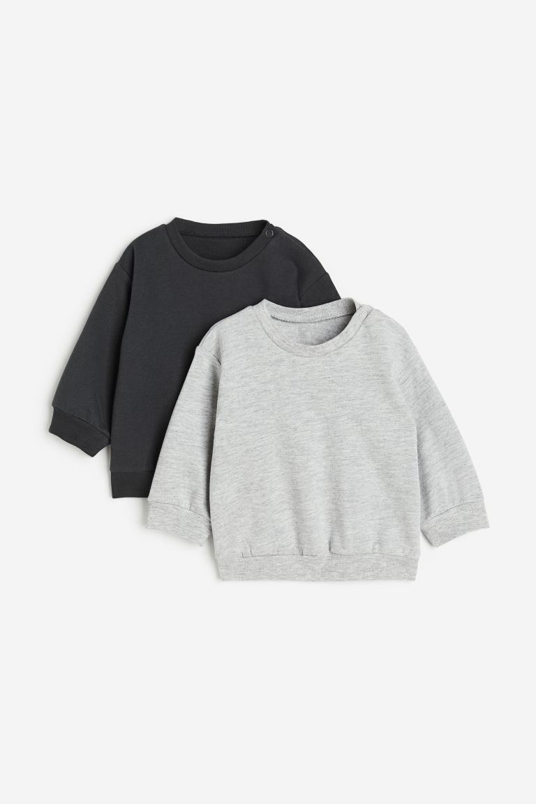 2-pack cotton sweatshirts | H&M (UK, MY, IN, SG, PH, TW, HK)
