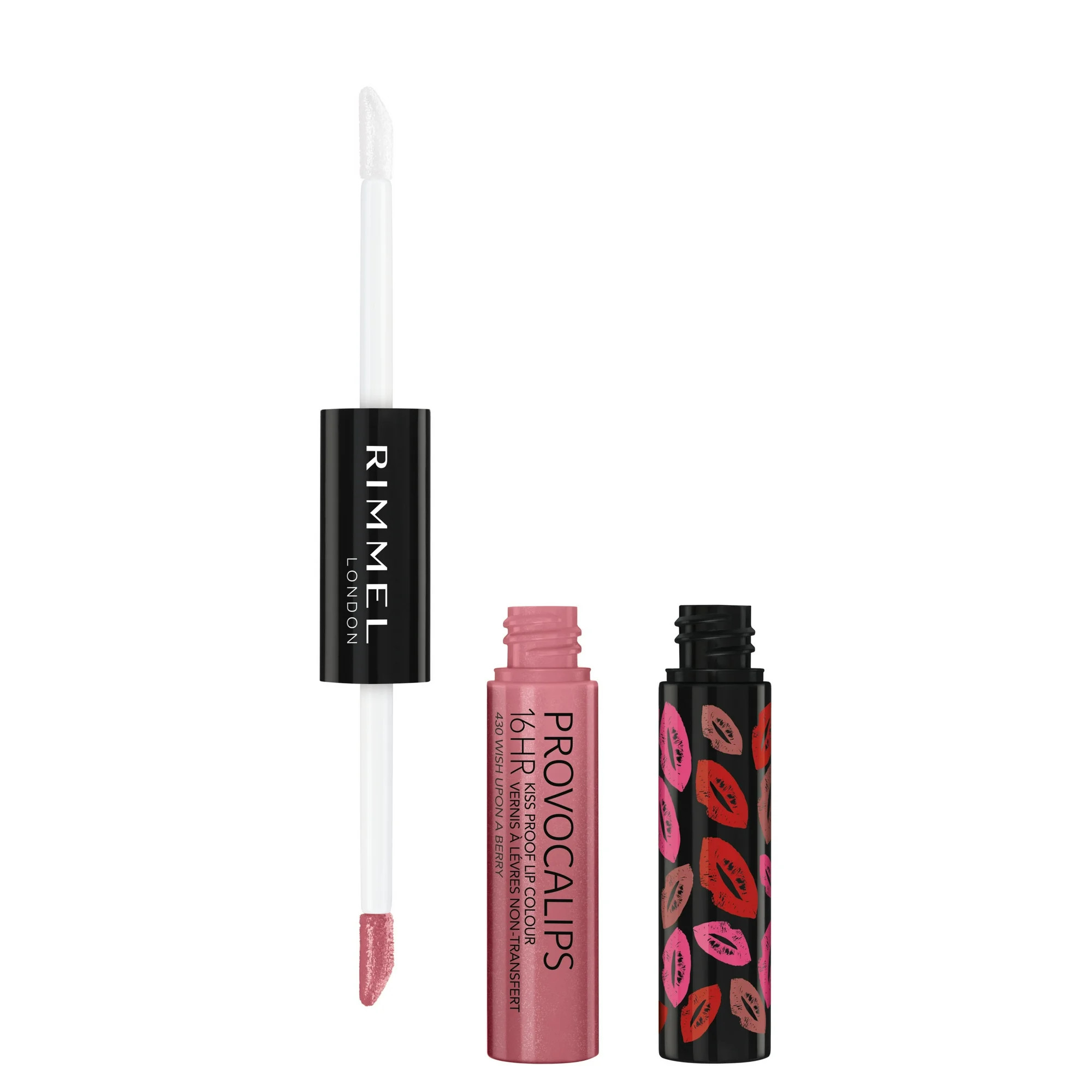 Rimmel London Provocalips Lightweight Gloss 16 Hr Kiss Proof Lipstick, 430 Wish Upon a Berry | Walmart (US)
