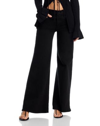 MOTHER Petites The Lil Twister Sneak Jeans in Pitch  | Bloomingdale's Women | Bloomingdale's (US)