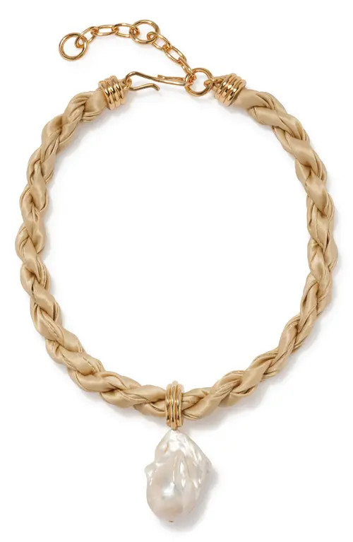Lizzie Fortunato Woven Collar Necklace in Tan at Nordstrom | Nordstrom