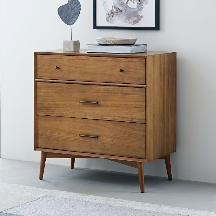 Mid-Century 3-Drawer Dresser - Acorn | West Elm (US)