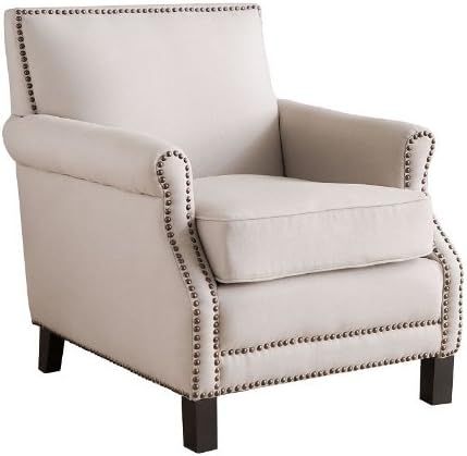 Safavieh Mercer Collection Charles Beige Linen Club Chair | Amazon (US)