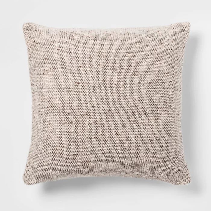 Oversize Square Marled Sweaterknit Throw Pillow - Threshold™ | Target