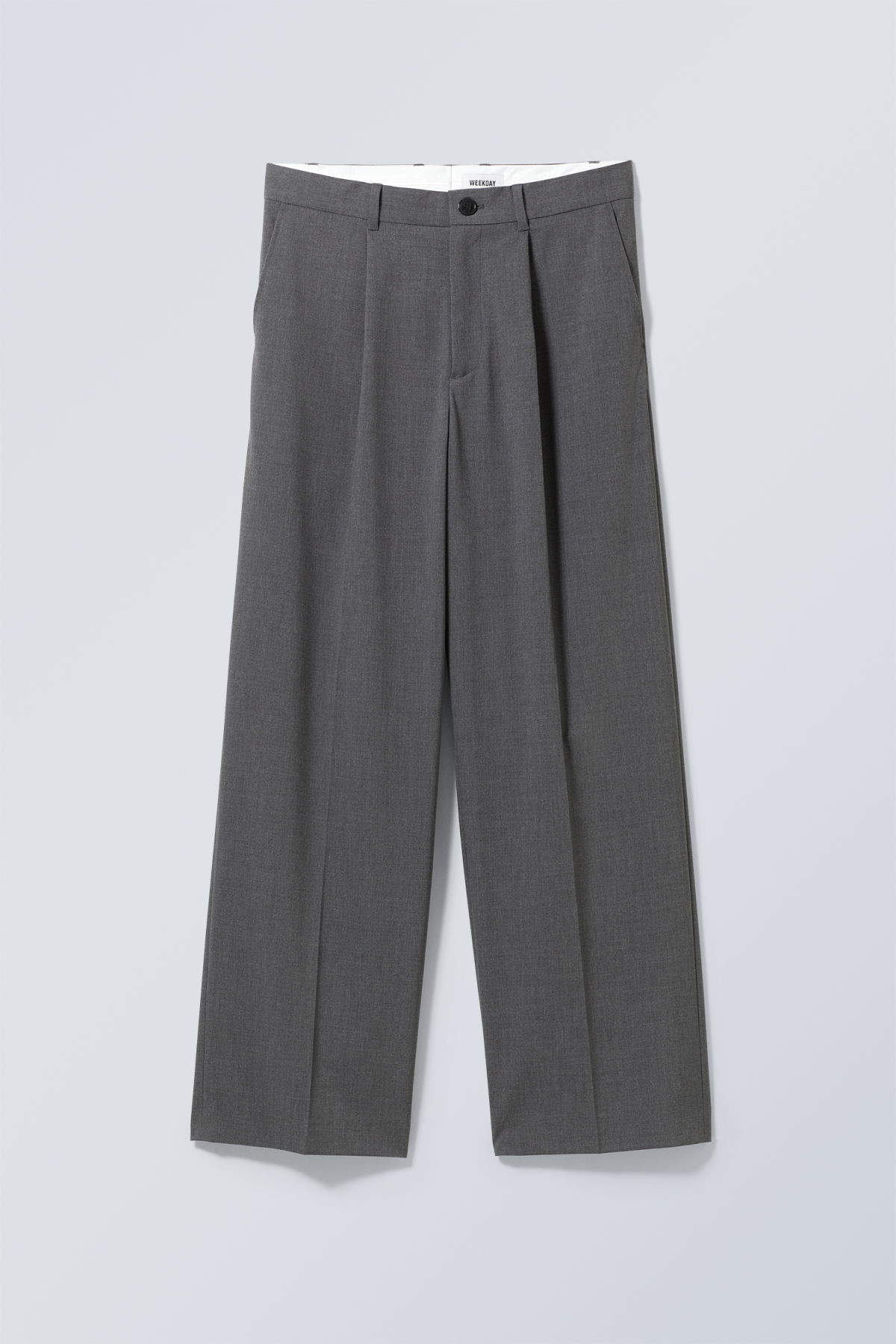 Uno Loose Suit Trousers - Grey | Weekday